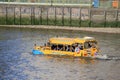 Amphibious craft on River Thames, London, England Royalty Free Stock Photo