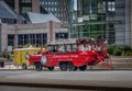 Amphibious DUKW red vehicle