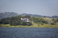 Amphibious seaplane landing on Lake Casitas, Ojai, California