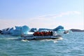 Amphibious vehicle in Ice Lagoon, Iceland