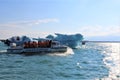 Amphibious vehicle in Ice Lagoon, Iceland