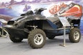 Amphibious vehicle on show in amoy city