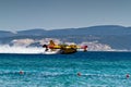 Amphibious water drop firefighting aircraft Royalty Free Stock Photo