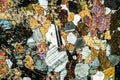 Amphibolite rock under the microscope