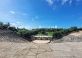 Amphitheater in Altos de Chavon old village - colonial town reconstructed in Casa de Campo, La Romana, Dominican Republic Royalty Free Stock Photo