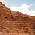 Amphitheater of the ancient city of Petra Royalty Free Stock Photo