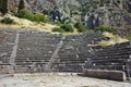 Amphitheater in Ancient Greek archaeological site of Delphi, Greece Royalty Free Stock Photo