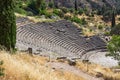 Amphitheater in Ancient Greek archaeological site of Delphi, Greece Royalty Free Stock Photo