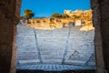 Ancient greek theater Odeon of Herodes Atticus in Athens Greece