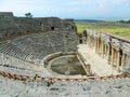 Amphitheater in ancient Hierapolis. Pamukkale. Turkey Royalty Free Stock Photo