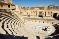 Amphitheater in the ancient Roman city in Jerash, Jordan Royalty Free Stock Photo