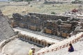 Amphitheater ancient ruined city of Hierapolis in Turkey