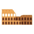 Amphitheater arena icon cartoon vector. Roman senate