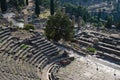 Amphitheater at the Delphi site, Greece Royalty Free Stock Photo