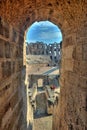 Amphitheater of El Jem in HDR Royalty Free Stock Photo