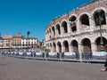 Amphitheater with forecourt view north Royalty Free Stock Photo