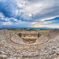 Amphitheater in hierapolis, Pamukkale - Turkey. Royalty Free Stock Photo