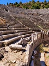 Ancient theater of Perga. Amphitheater. Ancient city. Turkey. Manavgat. Antalya. Landmarks of Turkey