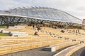 amphitheater park zaryadye people resting in city center