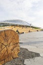 amphitheater park zaryadye people resting in city center