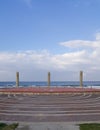 Amphitheater placed on the beach of Mediterranean Sea in Haifa