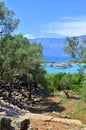 Amphitheater. Sedir Island . Aegean Sea. Turkey