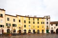 Amphitheater Square after rain, Lucca, Italy Royalty Free Stock Photo