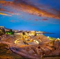 Amphitheater of Tarragona at sunset in Catalonia