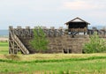 Amphitheater in the Viminacium Archaeological Park or Reconstruction of the amphitheater of the Roman city Viminatium Royalty Free Stock Photo