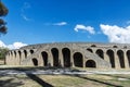 Amphitheatre of the ancient archaeological site in Pompeii, Italy