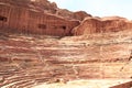 Amphitheatre in ancient city of Petra, Jordan Royalty Free Stock Photo