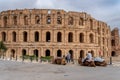 Amphitheatre of El Jem in Tunisia. Amphitheatre is in the modern-day city of El Djem, Tunisia, formerly Thysdrus in the Roman Royalty Free Stock Photo