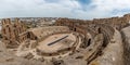 Amphitheatre of El Jem in Tunisia. Amphitheatre is in the modern-day city of El Djem, Tunisia, formerly Thysdrus in the Roman Royalty Free Stock Photo