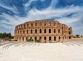 Amphitheatre of El Jem in Tunisia. Amphitheatre is in the modern-day city of El Djem, Tunisia, formerly Thysdrus in the Roman Royalty Free Stock Photo