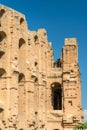 Amphitheatre of El Jem, a UNESCO world heritage site in Tunisia Royalty Free Stock Photo