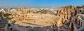 Amphitheatre of El Jem, a UNESCO world heritage site in Tunisia Royalty Free Stock Photo