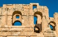 Amphitheatre of El Jem, a UNESCO world heritage site in Tunisia Royalty Free Stock Photo