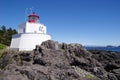 Amphitrite Lighthouse in Ucluelet, Vancouver Island, British Col Royalty Free Stock Photo