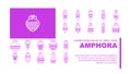 Amphora Antique Earthenware Jar landing header vector