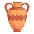 Amphora greek icon, cartoon style Royalty Free Stock Photo