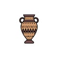 Amphora icon. Element of color ancient greece icon for mobile concept and web apps. Colored Amphora icon can be used for web and