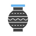 Amphora icon vector image.