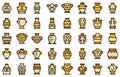 Amphora icons set vector flat Royalty Free Stock Photo
