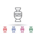 Amphora multi color icon. Simple thin line, outline vector of mythology icons for ui and ux, website or mobile application Royalty Free Stock Photo