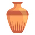 Amphora pottery icon, cartoon style