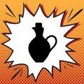 Amphora sign illustration. Vector. Comics style icon on pop-art