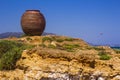 This amphora was made in the region of Thrapsano and is about 350 years old. It`s name is Koronios