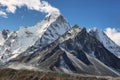 Amphu Gyabjen and Ama Dablan peaks views from Chukhung valley Royalty Free Stock Photo