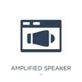 amplified speaker icon in trendy design style. amplified speaker icon isolated on white background. amplified speaker vector icon