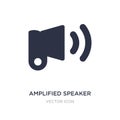 amplified speaker icon on white background. Simple element illustration from UI concept